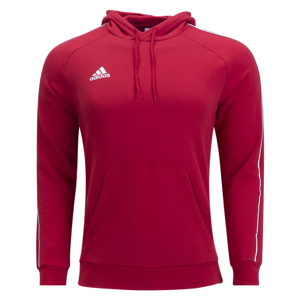 adidas Core 18 Hoody - Power Red/White Training Wear Powerred/White Mens Small - Third Coast Soccer