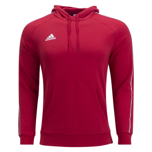 adidas Core 18 Hoody - Power Red/White Training Wear Power Red/White Mens Small - Third Coast Soccer