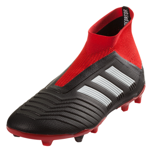 adidas Junior Predator 18+ FG - Black/White/Red Youth Firm Ground Black/White/Red Youth 4 - Third Coast Soccer
