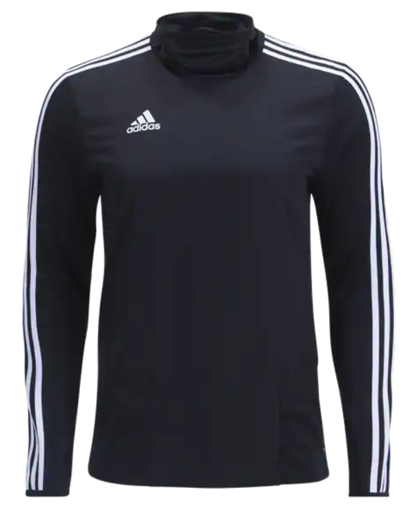 adidas Tiro 19 Warm Top Training Wear Mens Small Black/White - Third Coast Soccer