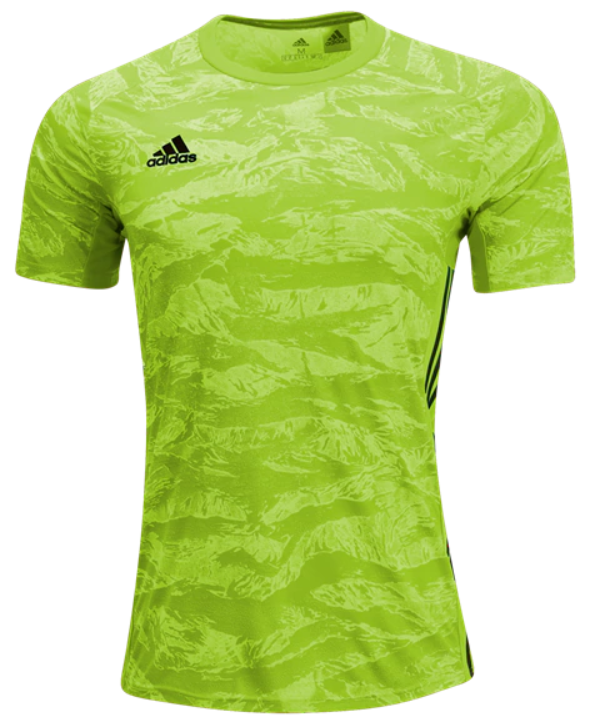 ADIDAS ADIPRO 18 GK JSY SS Goalkeeper Mens Small Semi Solar Green - Third Coast Soccer