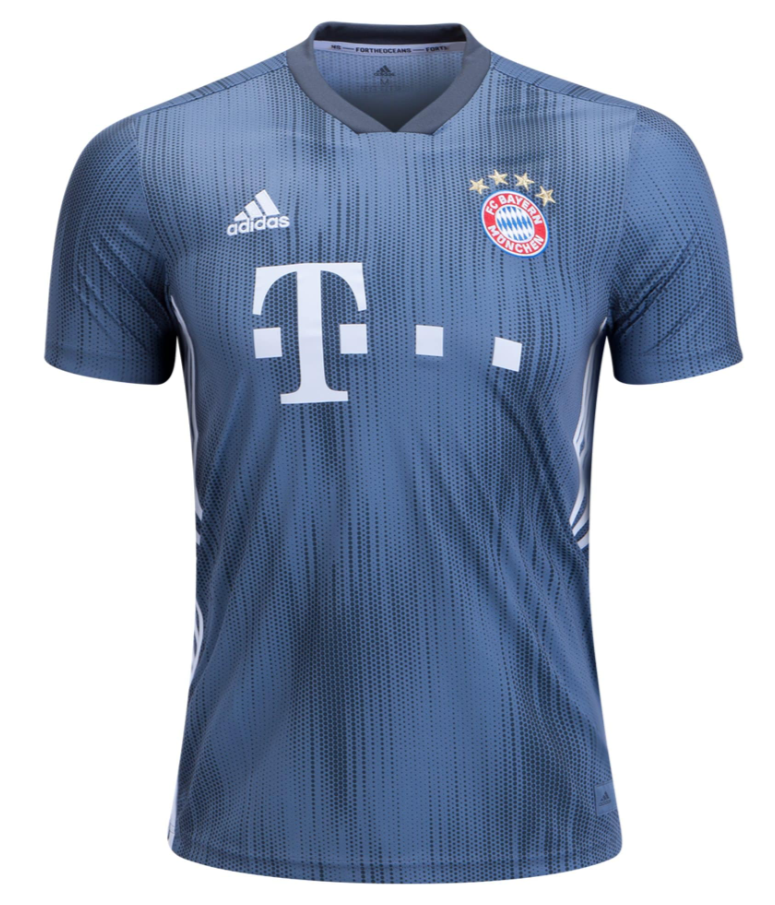 adidas Youth Bayern Munich 3rd Jersey 18/19 Club Replica Youth Small Raw Steel/Utility Blue/White - Third Coast Soccer