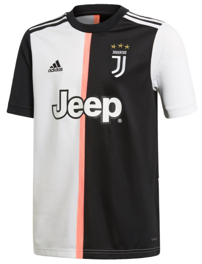 adidas Youth Juventus Home Jersey 19/20 Club Replica Youth Small Black/White - Third Coast Soccer