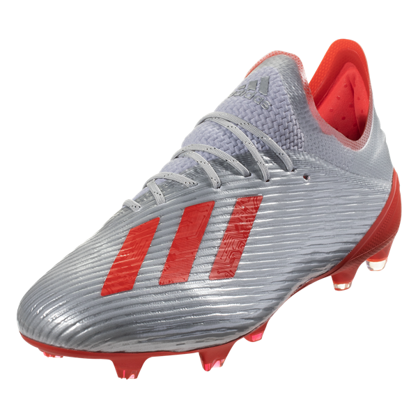 adidas X 19.1 Fg - Metallic Silver/Hi-Res Red/White Mens Firm Ground Mens 10.5 Silver Metallic/Red/White - Third Coast Soccer