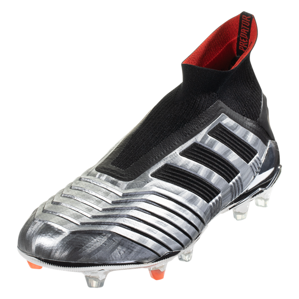 adidas Predator 19+ FG - Metallic Silver/Black/Hi-Res Red Mens Firm Ground Mens 8 Silver/Black/Red - Third Coast Soccer