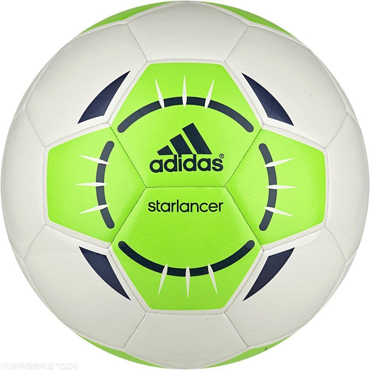 adidas Starlancer IV Ball - White/Solar Green/Rich Blue Balls 3 White/Solargreen/Richblue - Third Coast Soccer