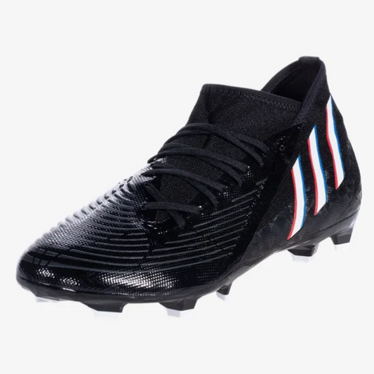 adidas Predator Edge .3 FG - Black/White/Red Mens Footwear Core Black/White/Vivid Red Mens 6.5 - Third Coast Soccer
