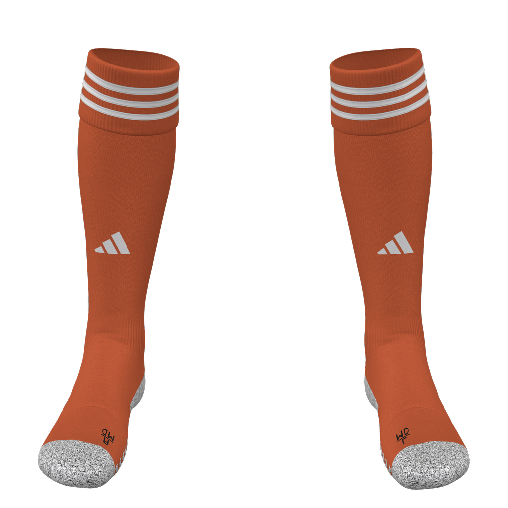 adidas Adi Sock 23 Custom Sock Socks Orange/White Small - Third Coast Soccer