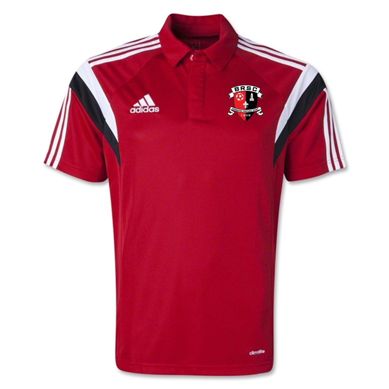 adidas BRSC Condivo 14 Polo - Red/White/Black BRSC Spiritwear Red Mens Small - Third Coast Soccer