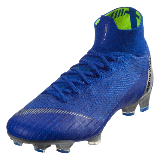 Nike Mercurial Superfly VI Elite FG - Racer Blue/Metallic Silver/Black Mens Firm Ground Mens 6.5 Racer Blue/Metallic Silver/Blk - Third Coast Soccer