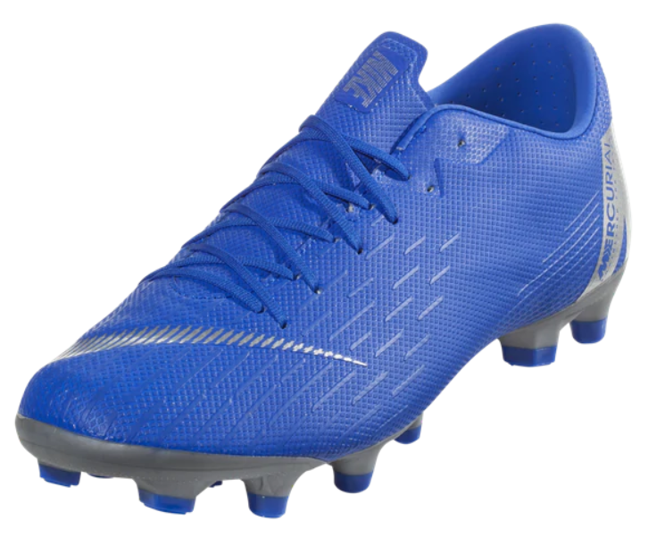 Nike Mercurial Vapor Xii Academy Mg - Racer Blue/Metallic Silver/Black/Volt Mens Firm Ground Mens 6.5 Racer Blue/Silver/Black/Volt - Third Coast Soccer