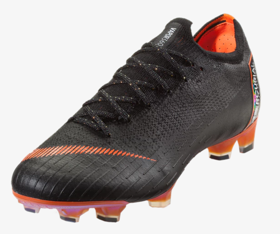 Nike Vapor 12 Elite FG - Black/Total Orange/White Mens Firm Ground Black/Total Orange/White Mens 6.5 - Third Coast Soccer
