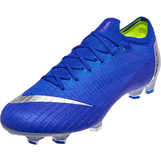 Nike Mercurial Vapor XII Elite FG - Racer Blue/Metallic Silver/Black Mens Firm Ground Mens 6.5 Racer Blue/Metallic Silver/Blk - Third Coast Soccer