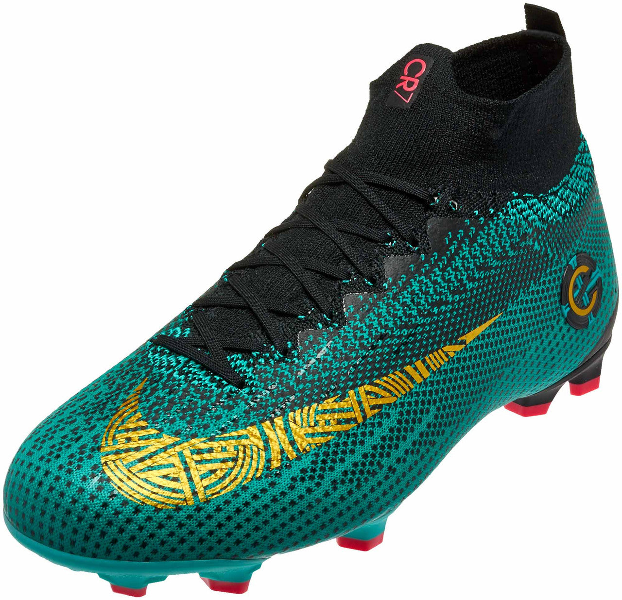 Nike Junior Cr7 Superfly 6 Elite Fg - Clear Jade/Metallic Vivid Gold/Black Youth Firm Ground Clear Jade/Mtlc Vivid Gold/Blk Youth 4 - Third Coast Soccer
