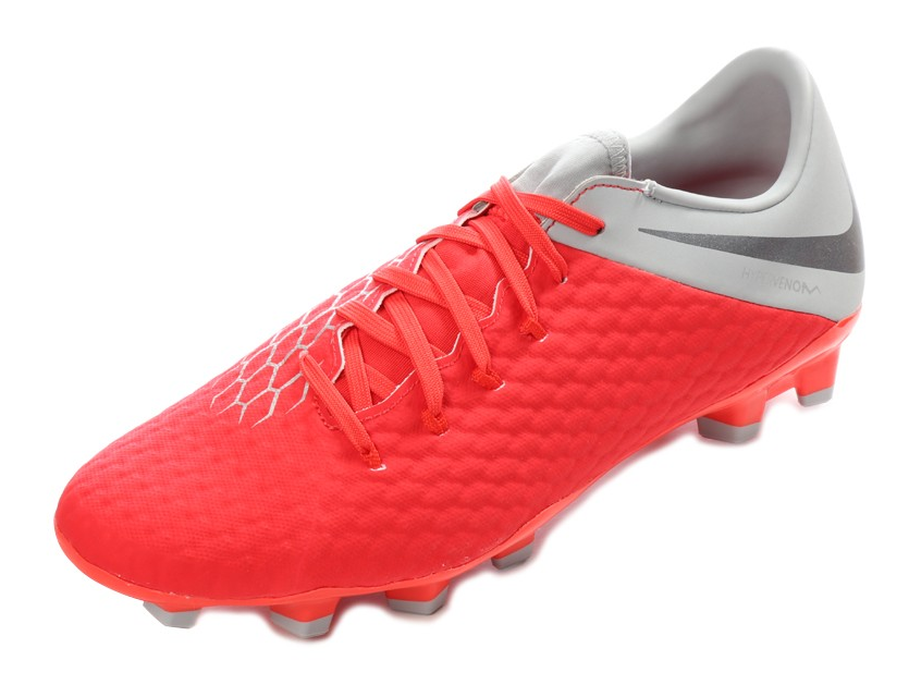 Nike Hypervenom Phantom 3 Academy FG - Light Crimson/Metallic Dark Grey/Wolf Grey/Metallic Silver Mens Firm Ground Mens 6.5 Light Crimson/Grey/Grey - Third Coast Soccer