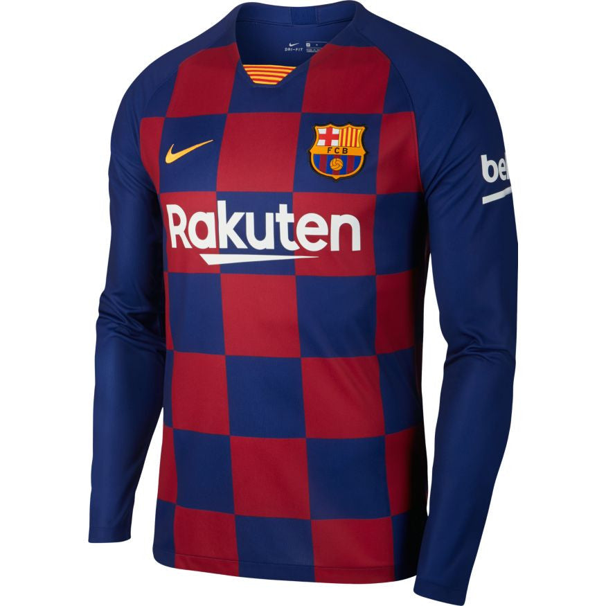 Nike Fcb 19/20 Ls Home Jersey Club Replica Mens Small Deep Royal/Varsity Maize - Third Coast Soccer