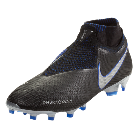 Nike Phantom Vision Elite Df Fg - Black/Metallic Silver/Racer Blue Mens Firm Ground Mens 6.5 Black/Metallic Silver/Racer Bl - Third Coast Soccer