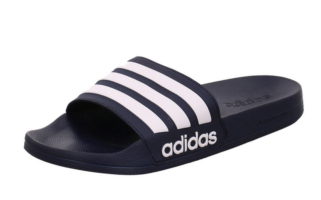adidas Adilette Slides - Navy/White Men's Footwear Closeout Collegiate Navy Mens 6 - Third Coast Soccer