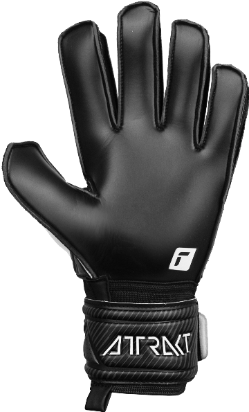 reusch Attrakt Solid Finger Support Junior GK Glove Goalkeeper Black/White Size 6 - Third Coast Soccer