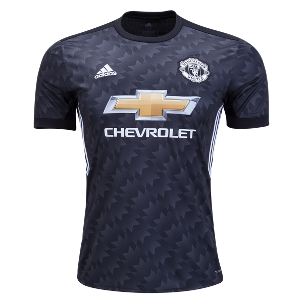 adidas Manchester United Away Jersey 17/18 Club Replica Black/White/Granite Mens 3Xl - Third Coast Soccer