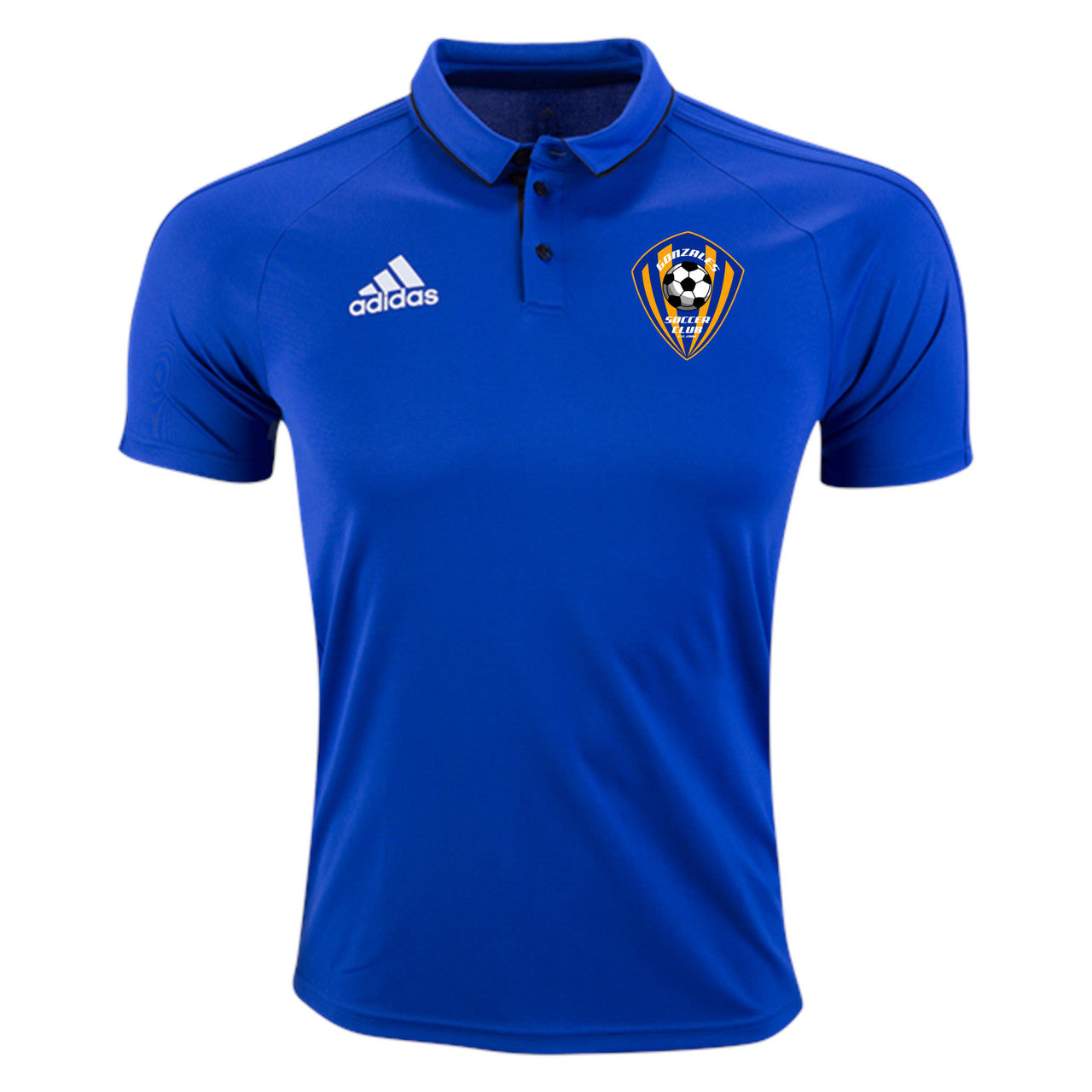 adidas GSC Tiro 17 Polo -  Bold Blue Gonzales Soccer Club Mens Small Bold Blue - Third Coast Soccer