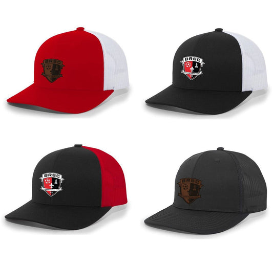 TCS BRSC Trucker Hat - Leather or Full Color Patch BRSC Spiritwear Black/Graphite Leather Patch - Third Coast Soccer