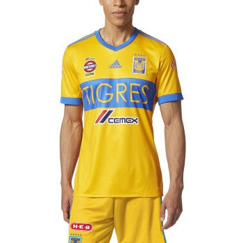 adidas Tigres Home Jersey 17/18 Club Replica Collegiate Gold/Blue Mens Small - Third Coast Soccer