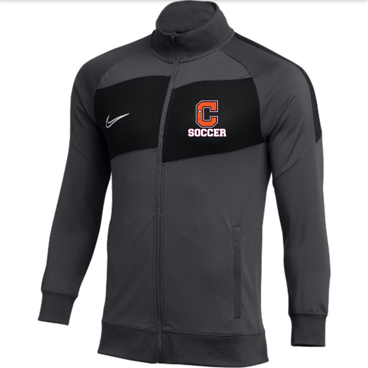 Nike Catholic Academy Pro Jacket - Anthracite/Black Catholic HS BR Mens Small Anthracite/Black - Third Coast Soccer