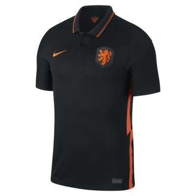 Nike Netherlands Away 2020 Jersey International Replica Closeout Mens Small Black/Orange - Third Coast Soccer