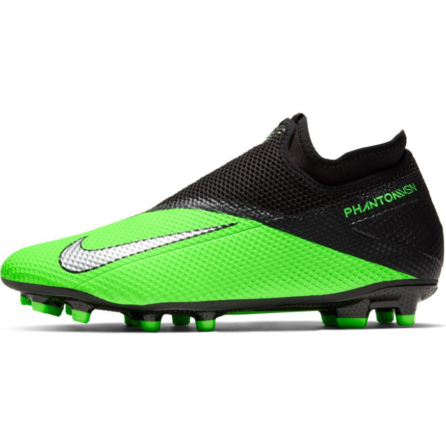 Nike Phantom Vision 2 Academy - Green Strike/Metallic Platinum/Black Mens Firm Ground Mens 6.5 Green Strike/Mtlc Platinum/Blk - Third Coast Soccer