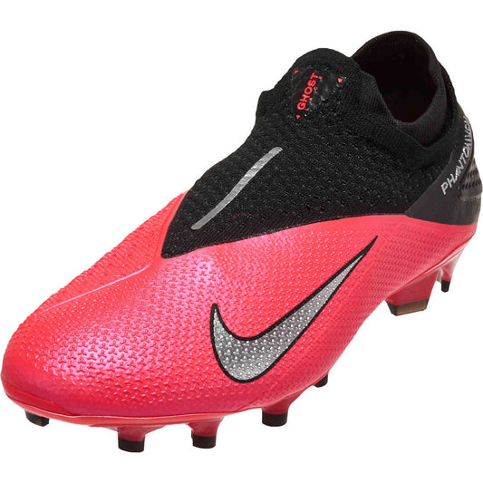 Nike Phantom Vision 2 Elite FG - Laser Crimson/Black Mens Firm Ground Mens 11 Crimson/Metallic Silver/Black - Third Coast Soccer