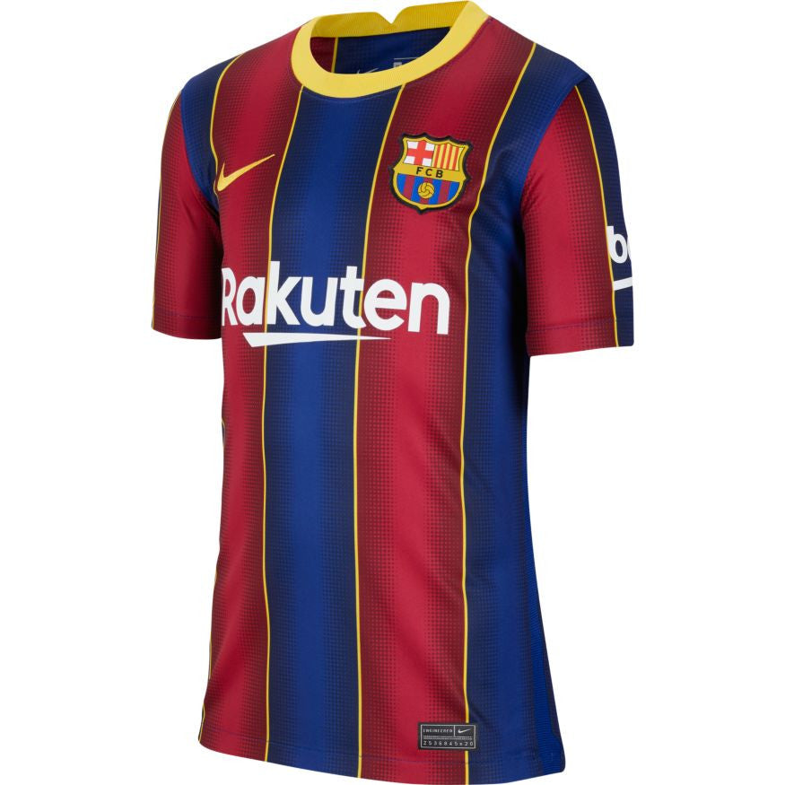 Nike Fc Barcelona Youth Home Jersey 20/21 Club Replica Youth Small Deep Royal Blue/Varsity Maze - Third Coast Soccer