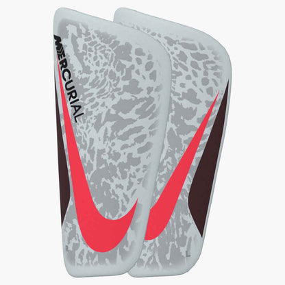 Nike United Mercurial Lite Shinguard - Platinum/Crimson Adult Shinguards Pure Platinum/Bright Crimson Small - Third Coast Soccer