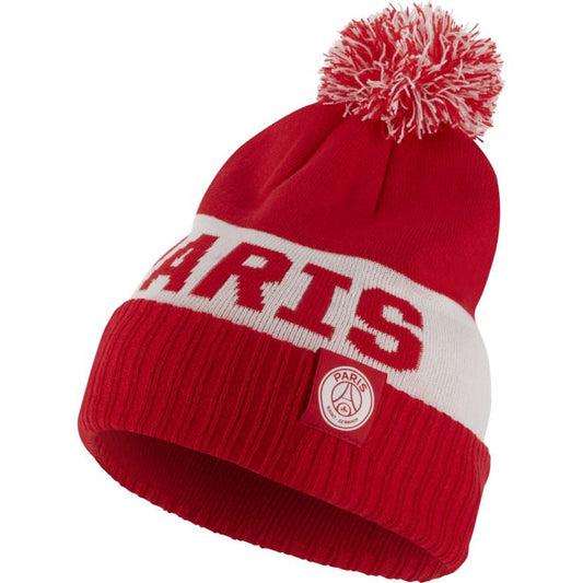 Nike Paris Saint-Germain Pom Beanie Hats University Red/White One Size Fits All - Third Coast Soccer