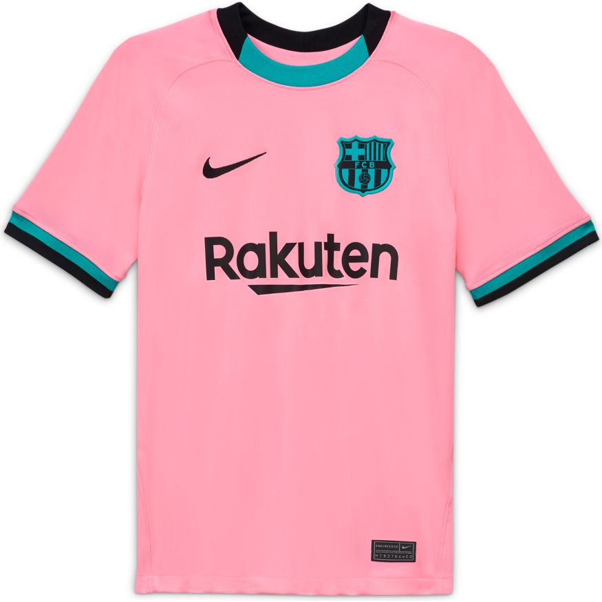 Nike Youth Fc Barcelona Third Jersey Club Replica Youth Small Pink Beam/Black - Third Coast Soccer
