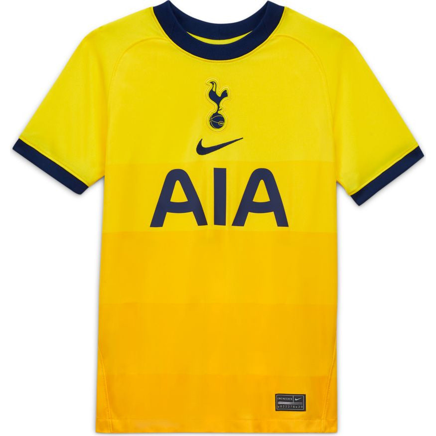 Nike Tottenham Youth Third Jersey 20/21 Club Replica Youth Small Tour Yellow/Binary Blue - Third Coast Soccer