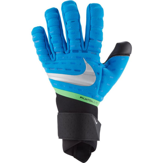 Nike Phantom Elite Goalkeeper Glove - Blue/Black/Silver Goalkeeper Photo Blue/Black/Silver Size 12 - Third Coast Soccer
