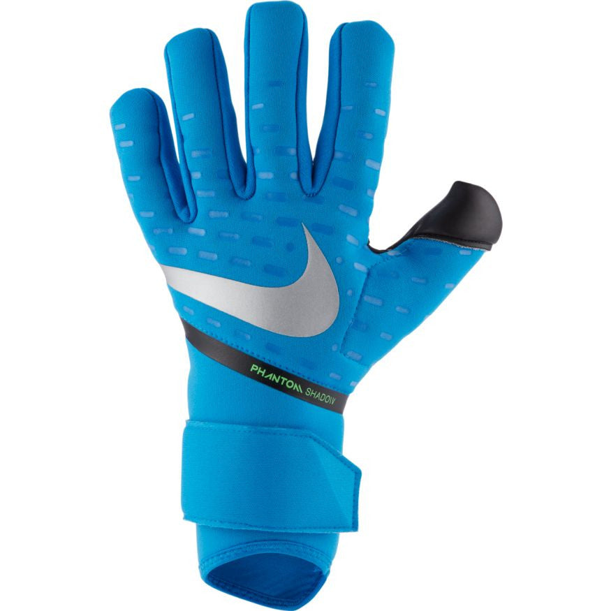 Nike Phantom Shadow Goalkeeper Glove - Blue/Black/Silver Goalkeeper Photo Blue/Black/Silver Size 12 - Third Coast Soccer