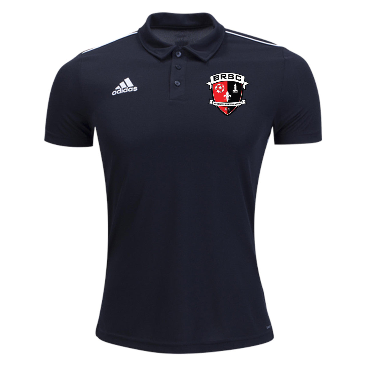 adidas Brsc Core 18 Polo - Black BRSC Spiritwear Black Mens Small - Third Coast Soccer