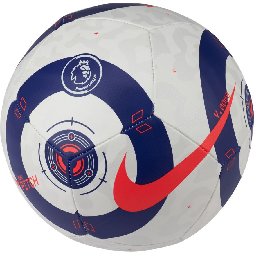 Nike Premier League Pitch Ball - White/Blue/Crimson Balls Size 5 White/Blue/Laser Crimson - Third Coast Soccer