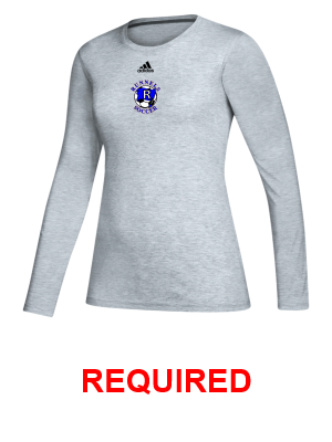 adidas Runnels Creator LS Tee- Grey Runnels Girls Womens Extra Small Grey - Third Coast Soccer