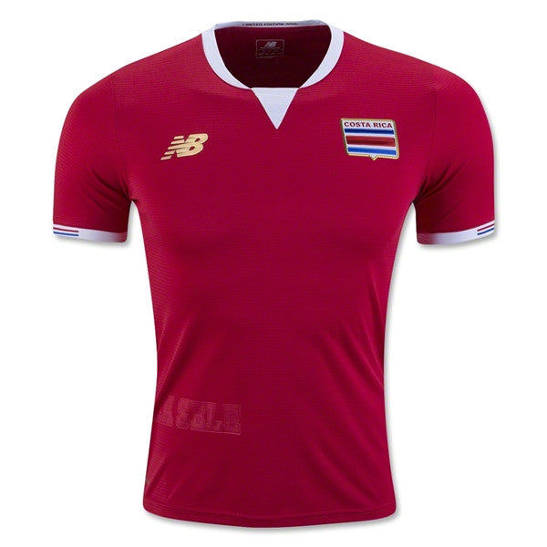 New Balance Costa Rica Commemorative Home Jersey 2016 International Replica Red Mens Small - Third Coast Soccer