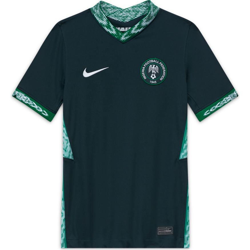 Nike Youth Nigeria Away Jersey 2020 International Replica Youth Small Seaweed/White - Third Coast Soccer