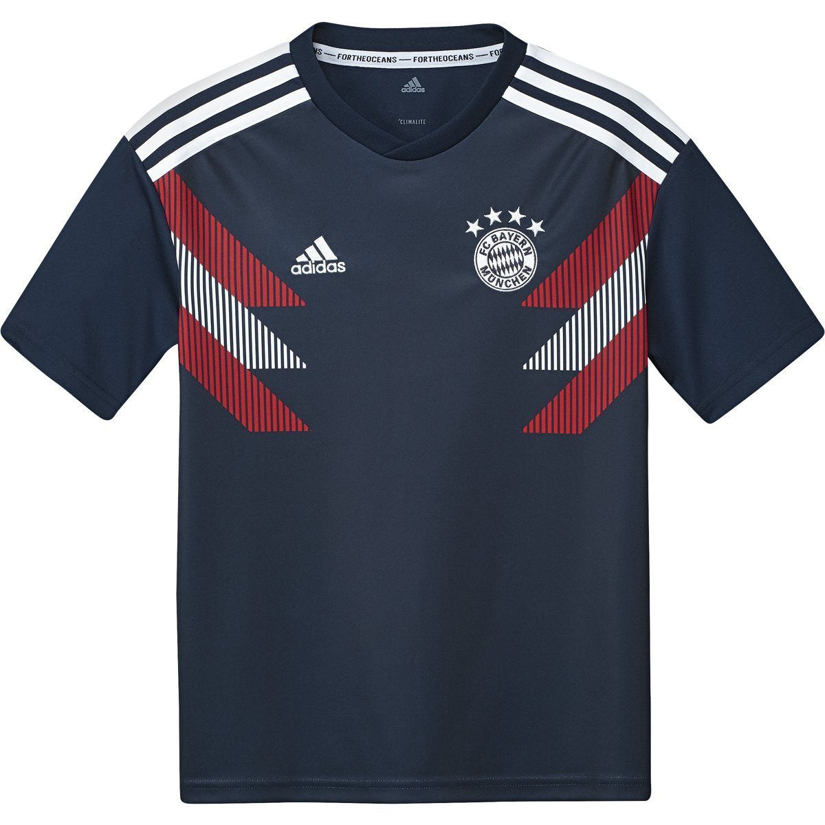 adidas Youth Bayern Munich Home Prematch Jersey 18/19 Club Replica Youth Small Collegiate Navy/White - Third Coast Soccer