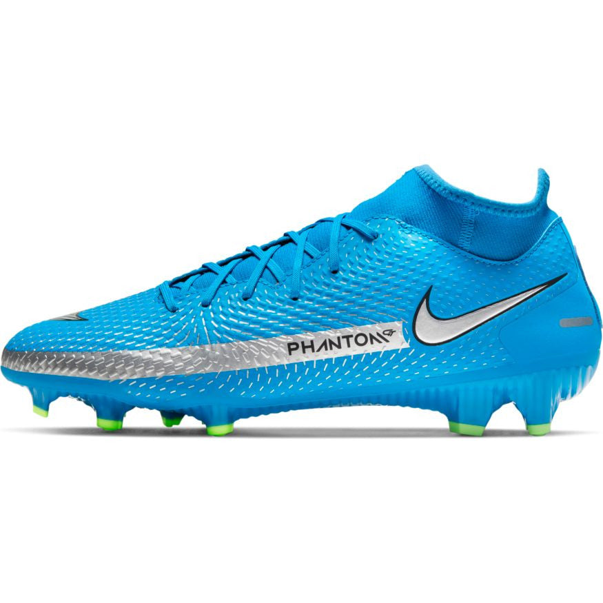 Nike Phantom Gt Academy Dynamic Fit Mg Mens Firm Ground Photo Blue/Met Silver/Rage Grn Mens 6 - Third Coast Soccer