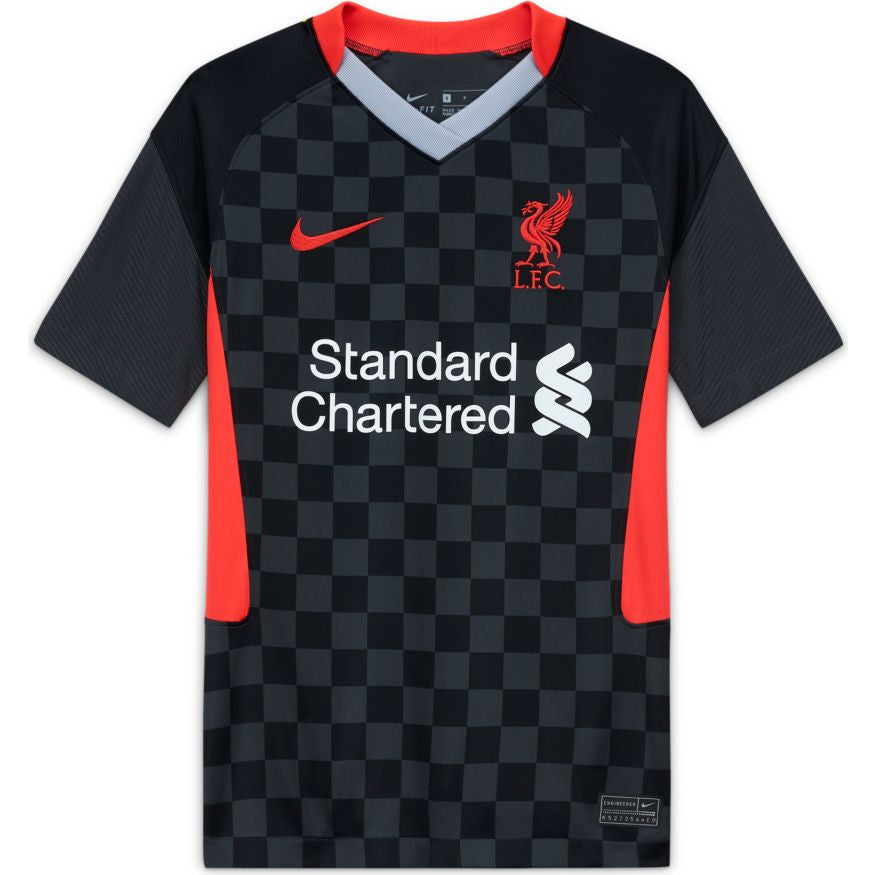 Nike Liverpool Youth Third Jersey 20/21 Club Replica Youth Small Anthracite/Black/Laser Crimson - Third Coast Soccer