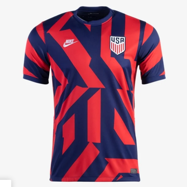 Nike USMNT Away Jersey 2021 International Replica Closeout Mens Small Loyal Blue/Speed Red/White - Third Coast Soccer
