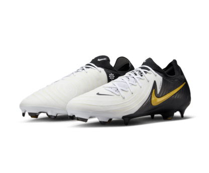 Nike Phantom GX II Pro FG - White/Black/Gold Men's Footwear Closeout - Third Coast Soccer