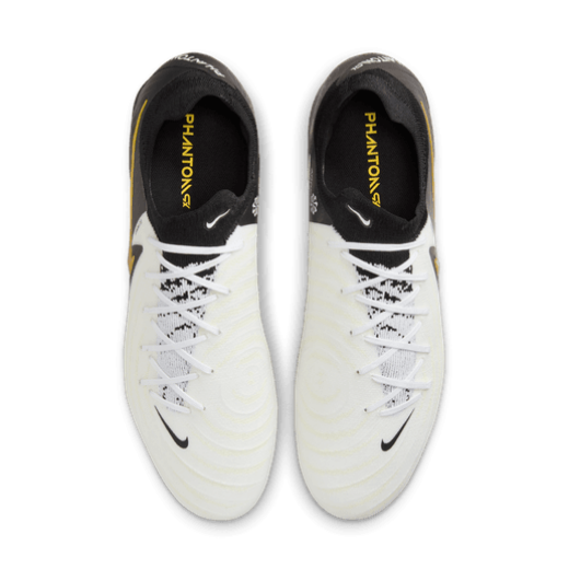 Nike Phantom GX II Pro FG - White/Black/Gold Mens Footwear   - Third Coast Soccer