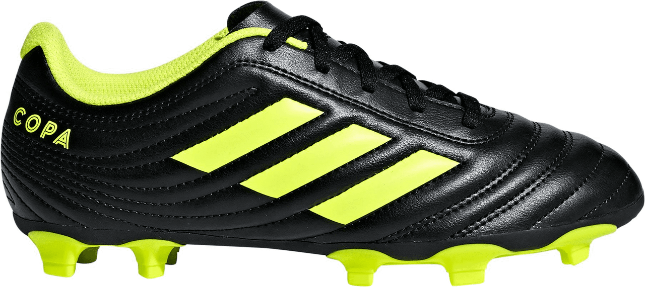 adidas Junior Copa 19.4. FxG - Black/Safety Yellow Youth Firm Ground Youth 10 Black/Safety Yellow/Black - Third Coast Soccer